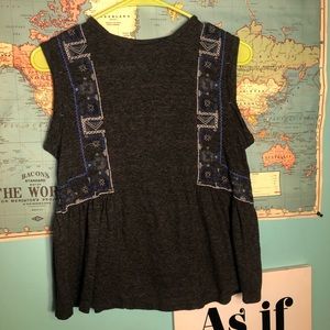 Free People XS High Neck Tribal Print Tank Top